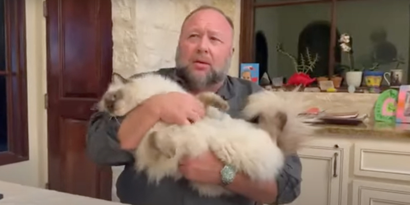 WATCH: Biden’s DOJ Ridiculously Trying to Seize Alex Jones' $2,000 Cat