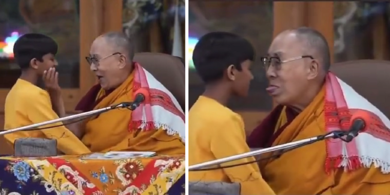 Dalai Lama says asking young boy to 'suck' his tongue was intended to be 'innocent and playful'