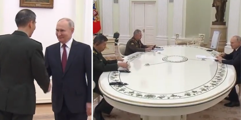 Putin meets with Chinese defense minister, applauds military partnership