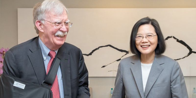 John Bolton met with Taiwanese president, strengthening diplomatic relations