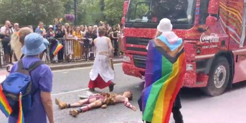Climate change activists block London Pride parade over donations from 'high polluting industries'