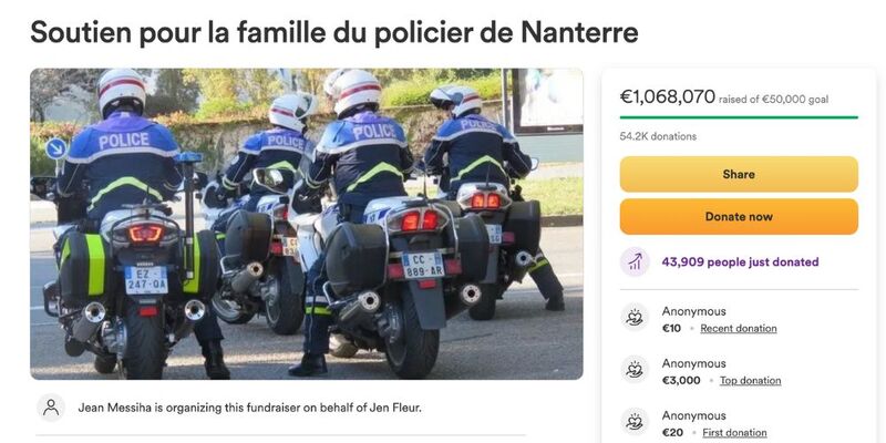 GoFundMe for accused French officer receives over $1 MILLION in donations