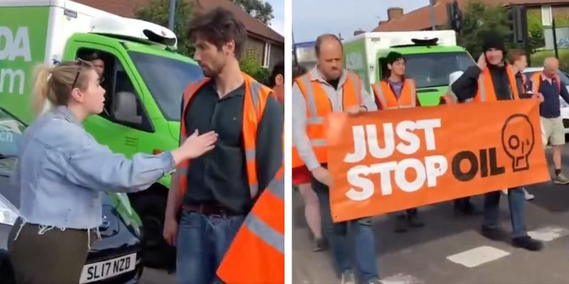 Climate activists prevent UK mother from taking her baby to the hospital