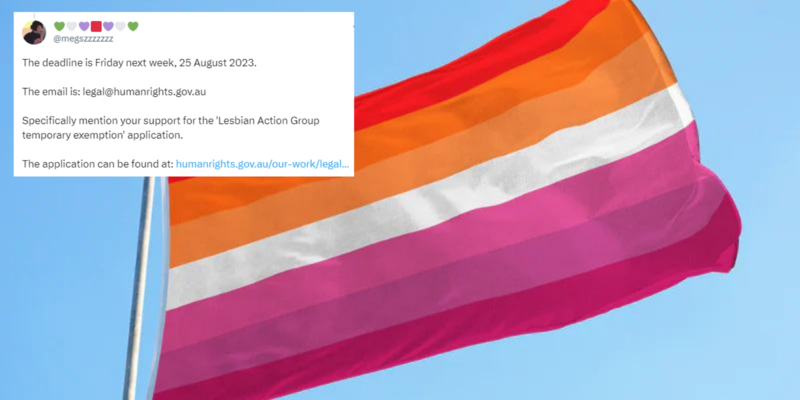 Lesbian group petitions Australian government for 'discrimination exemption' to hold women-only event