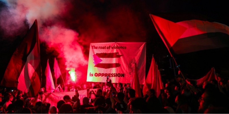 Pro-Palestine protesters deface Israeli Embassy in Dublin, two men arrested 