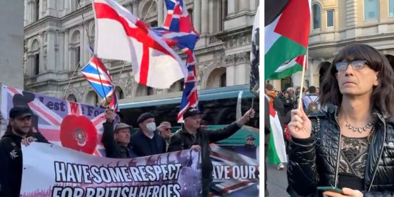  BREAKING: British patriots protect war memorial as anti-Israel protesters flood London streets