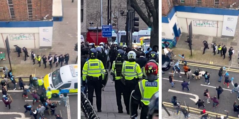 Chaos breaks out in London as Eritrean protesters attack police with sticks