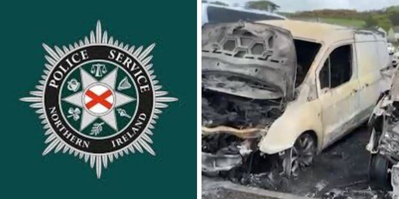 Man found with hands nailed to fence, van set on fire in 'sinister' Northern Ireland attack