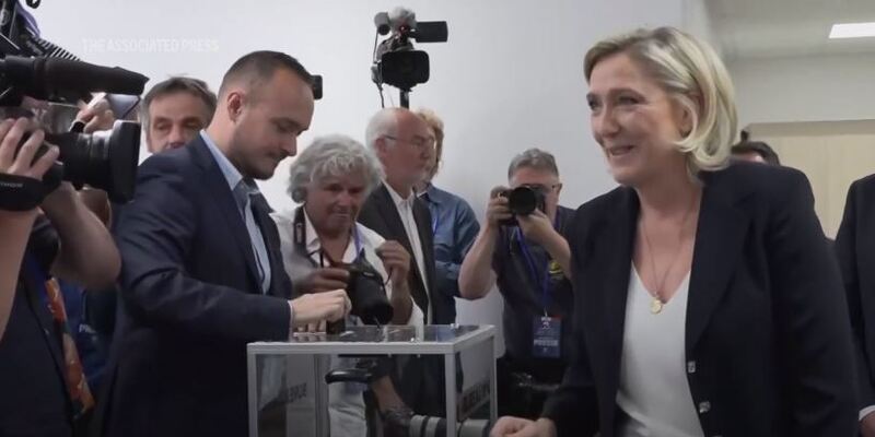 National Rally party leads in exit polls after first round of voting in France