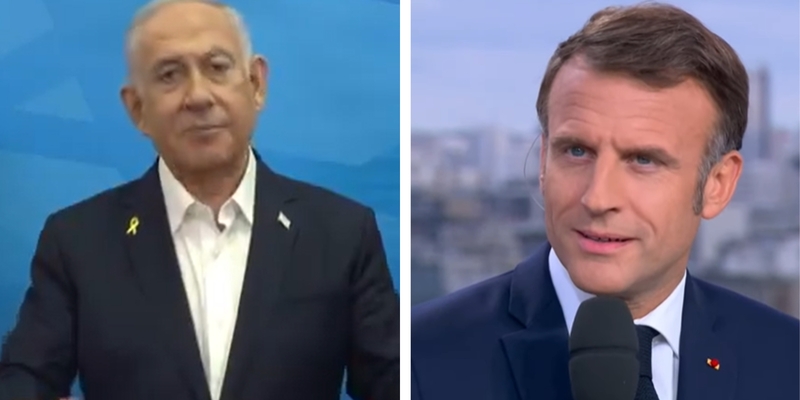 Emmanuel Macron calls for end to arms shipments to Israel—Bibi Netanyahu says 'shame on' him