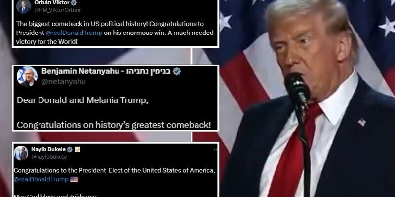 'Biggest comeback in US political history': World leaders congratulate Trump on historic election win