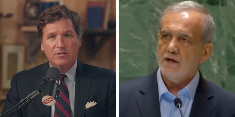 Tucker Carlson announces interview with Iranian President Masoud Pezeshkian