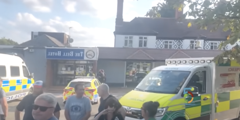 'Anti-racism' protesters clash with locals during violent protest outside migrant hotel housing African 'asylum seeker' accused of 3 sexual assaults in 9 days since UK arrival