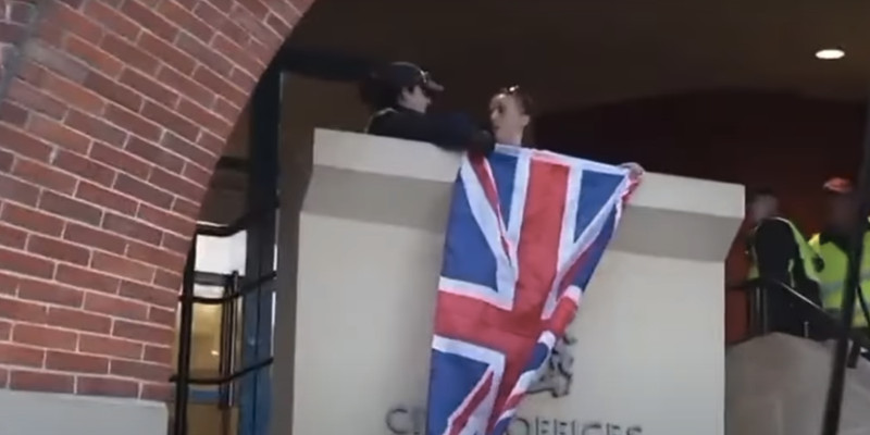 Reform UK candidate arrested after flying Union flag at government building