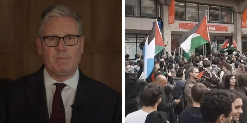 Keir Starmer tells pro-Hamas activists their protest on anniversary of Oct 7 massacre is 'un-British'