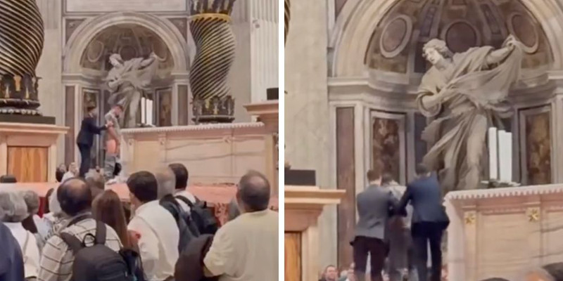 Man ripped away from St. Peter's Basilica in Vatican City after urinating on holy altar 