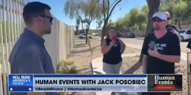 HUMAN EVENTS DAILY: Jack Posobiec confronts Unf*ck America protesters outside TPUSA gates