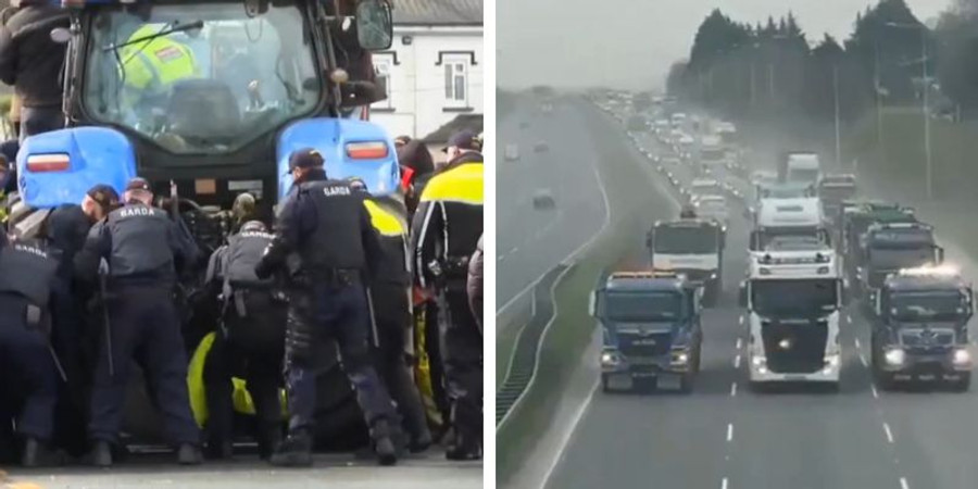 Irish police physically remove farmer, trucker blockade protesting fuel prices, climate change policies