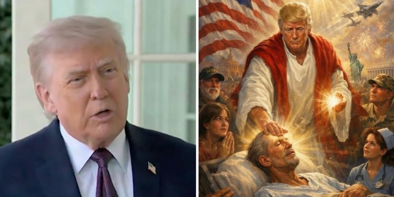 Trump posts then deletes graphic of himself as Jesus, blasts Pope for opposing war