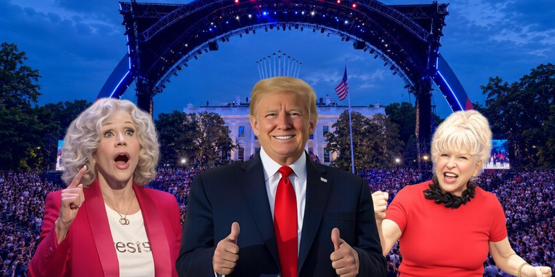 LIBBY EMMONS: Aging has-been hags 'resist' Trump in NYC while White House stages glorious display of patriotism at UFC Freedom 250
