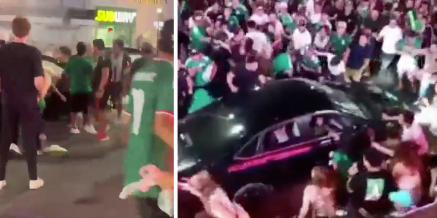 17 injured after man rams car into Mexican soccer fans in Cabo San Lucas