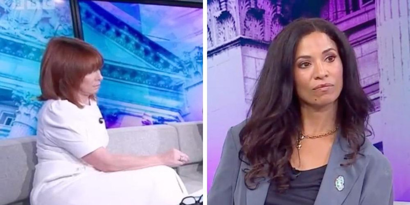 BBC presenter interjects to call Andrew Mountbatten-Windsor a 'war hero' during BBC segment with Epstein survivor