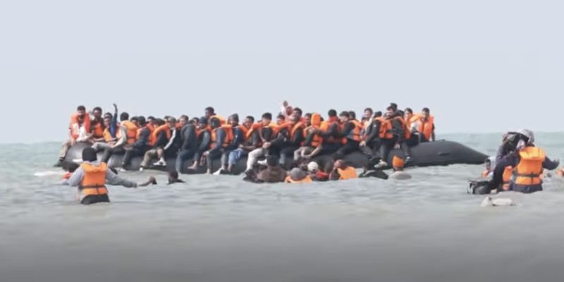 Britain accepts massive, 230-migrant 'mega dinghy' after Channel crossing