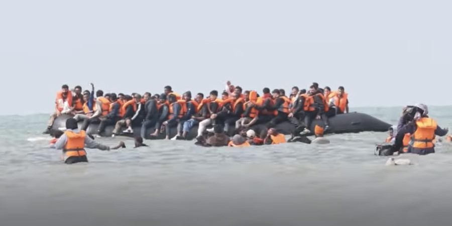 Britain accepts massive, 230-migrant 'mega dinghy' after Channel crossing