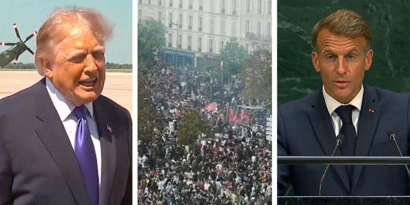 Trump calls out mass migration for causing French 'education' riots as 250,000 take to the streets