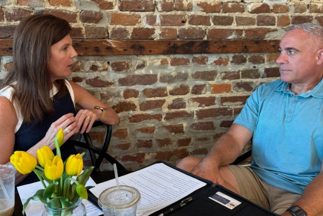 South Carolina Lt. Gov. Pamela Evette meets with VFAF President Robert Cornicelli to discuss Veteran Support Services