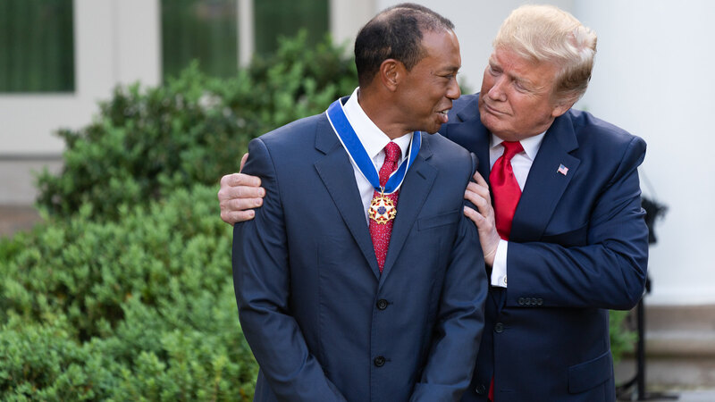 Trump, Tiger Woods mark Black History Month at White House