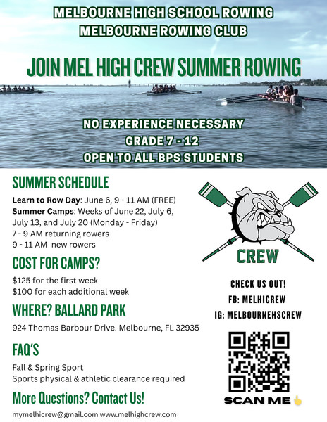 2026 Summer Rowing and Learn to Row