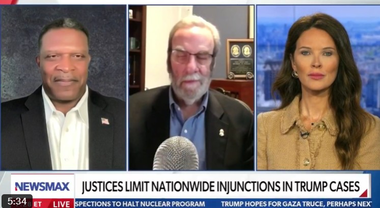 VFAF’s Berney Flowers appeared on Newsmax discussing Justices Limit Nationwide Injunctions
