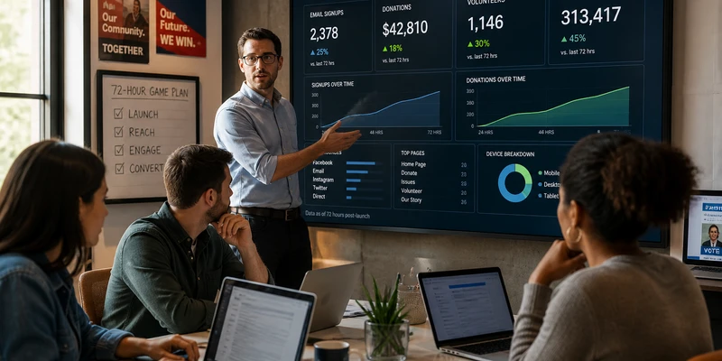 Winning the First 72 Hours: A Digital Kickoff Playbook for Campaigns