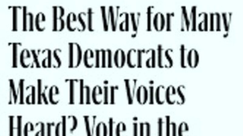 GOP Primaries, for GOP Registered Voters
