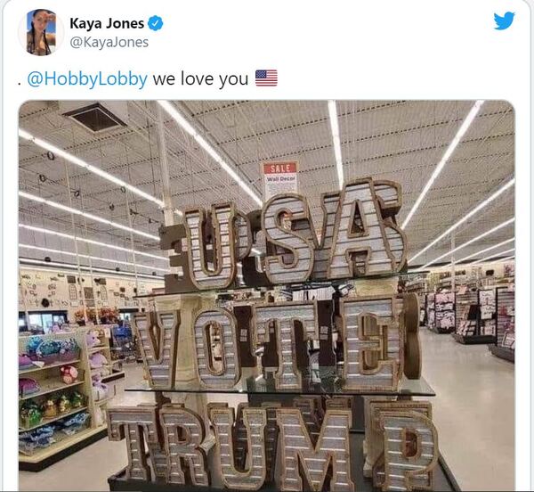 Mass outrage erupts at Hobby Lobby after blatant pro-Trump message appears on a store display