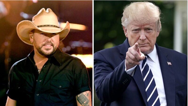 Country star Jason Aldean parties with former President Donald Trump for New Year's