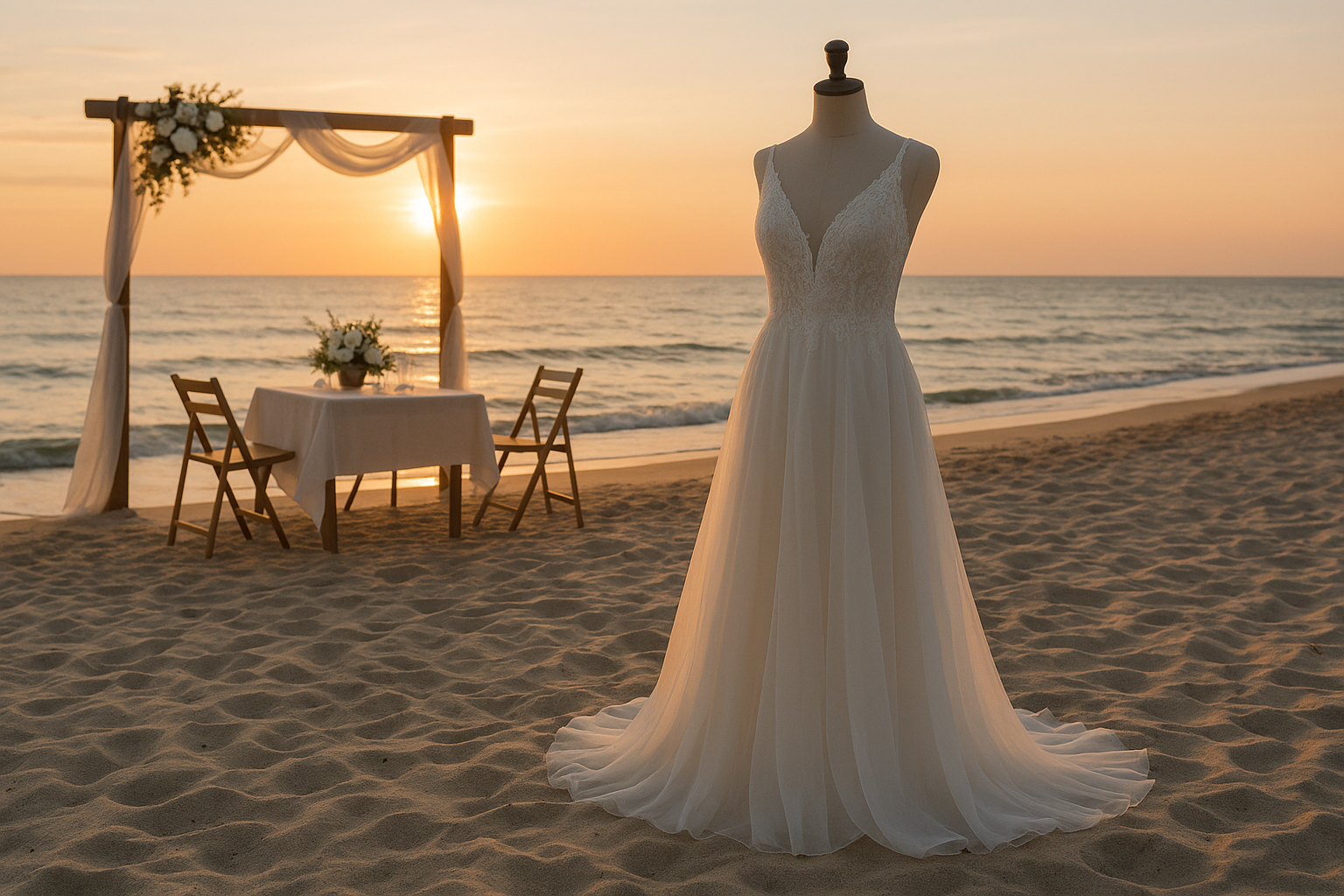 Seaside Elegance: Beach Wedding Dresses for Long Island Brides