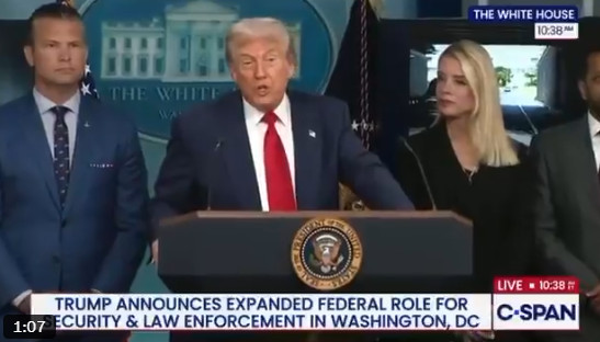 Liberation Day in DC: Trump Places DC Metropolitan Police Department Under Federal Control