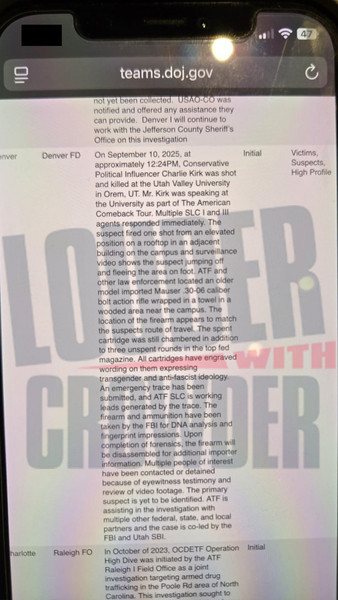 Report: Ammunition Used in Charlie Kirk Assassination Was Engraved With Transgender And Antifa Ideology