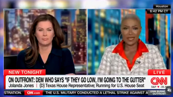 CNN Host Says Nothing as Texas Democrat Encourages Violence Against Republicans