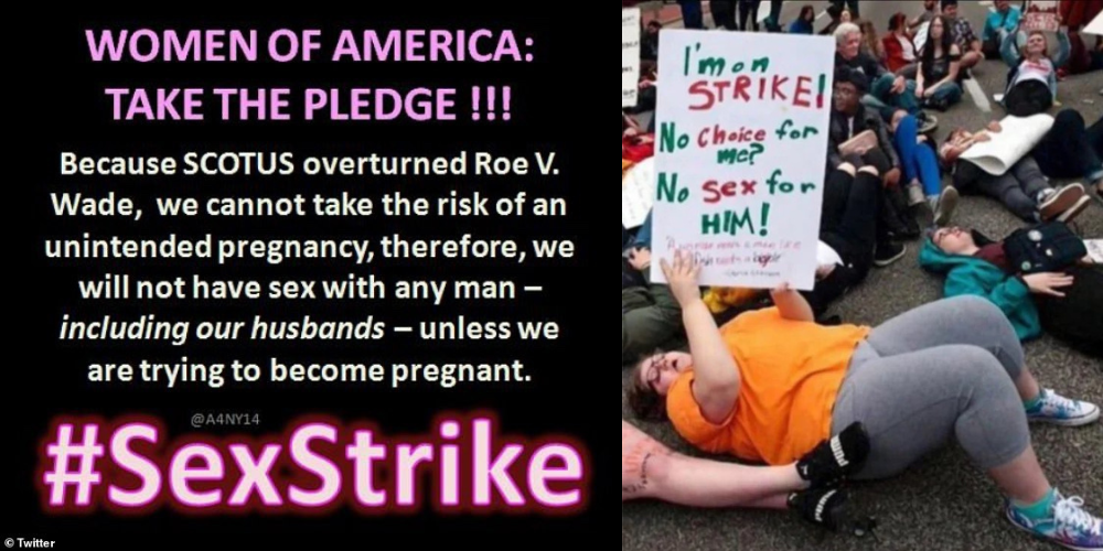 Pro-abortion activists threaten abstinence in response to SCOTUS overturning Roe