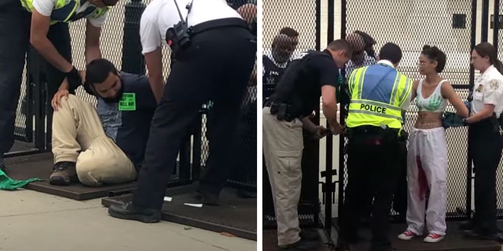 BREAKING: Pro-abortion activists arrested after chaining themselves to Supreme Court fence