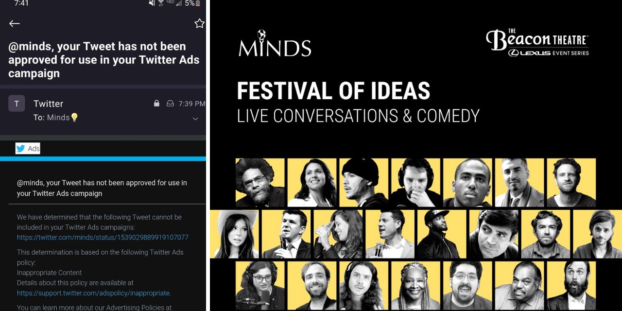 Ad for major free speech event CENSORED by Twitter