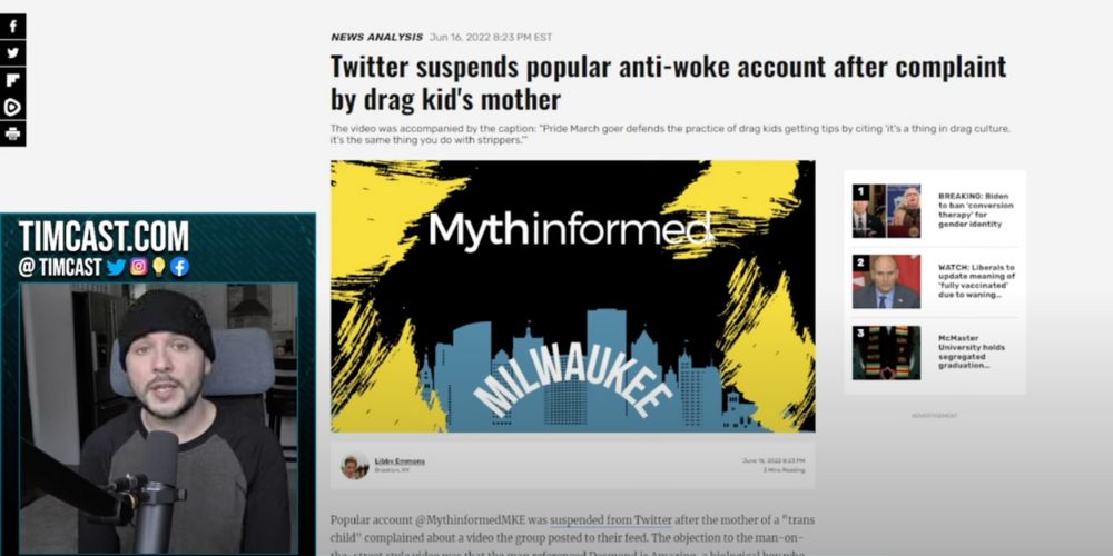 WATCH: Tim Pool blasts Twitter for suspending MythinformedMKE
