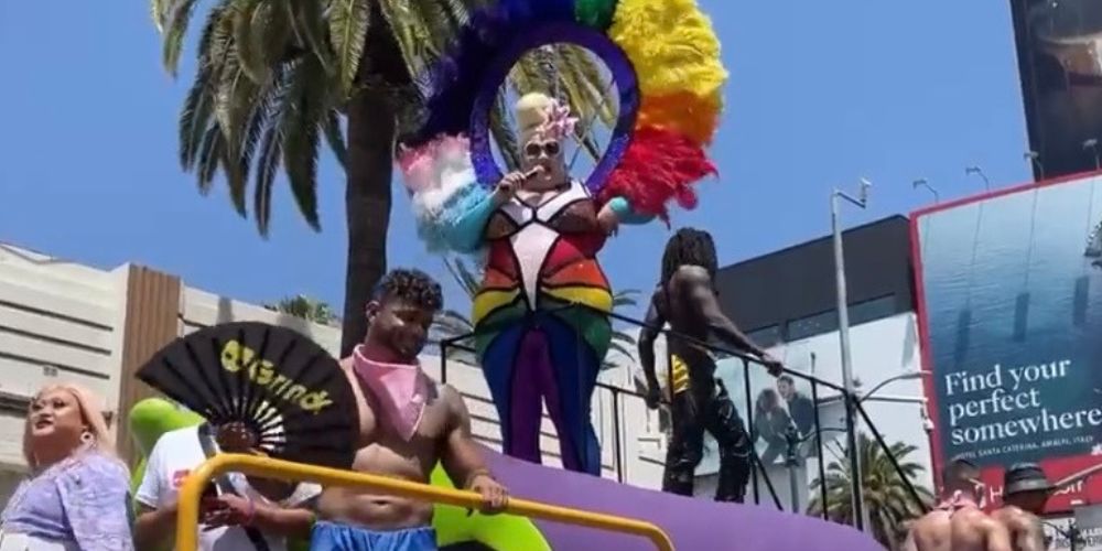 LA Pride performer offers 'lube' to children