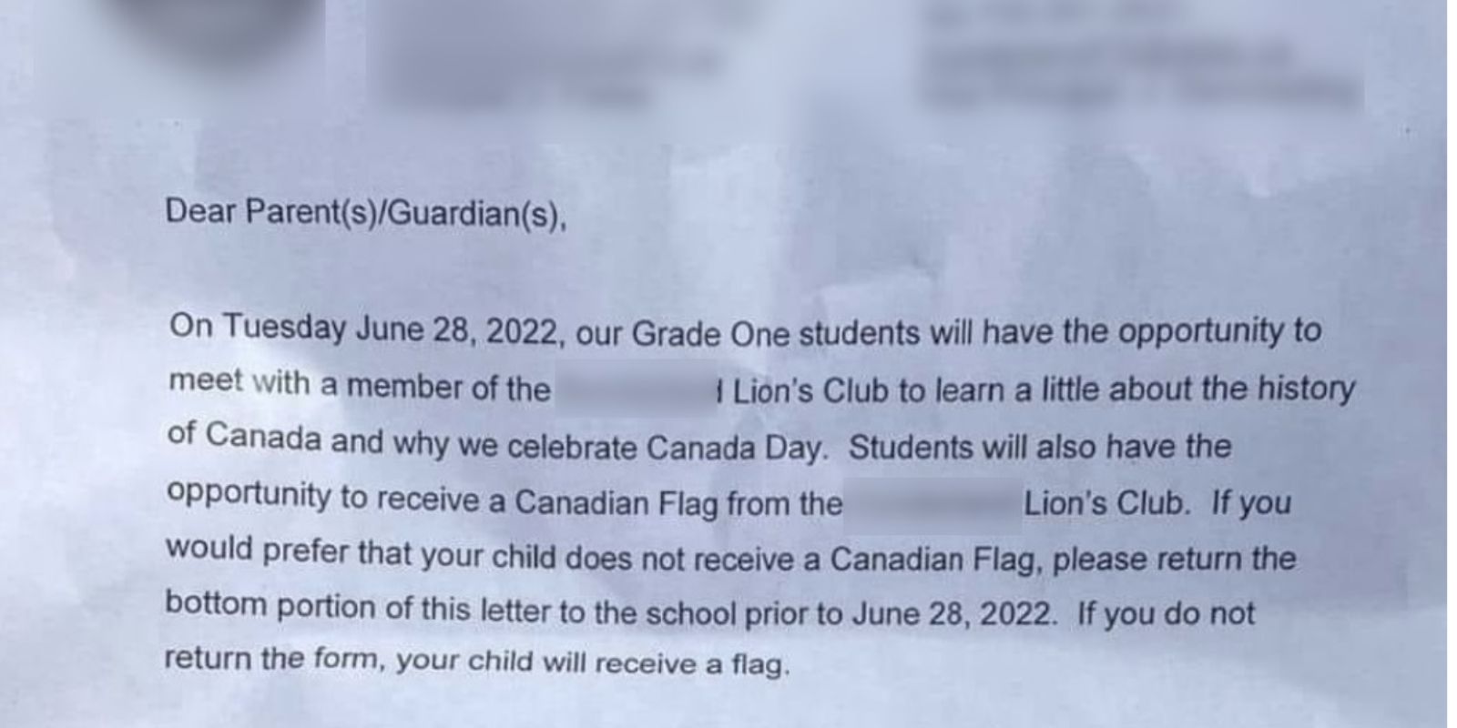 Ontario public school warns parents about triggering children with Canadian flag