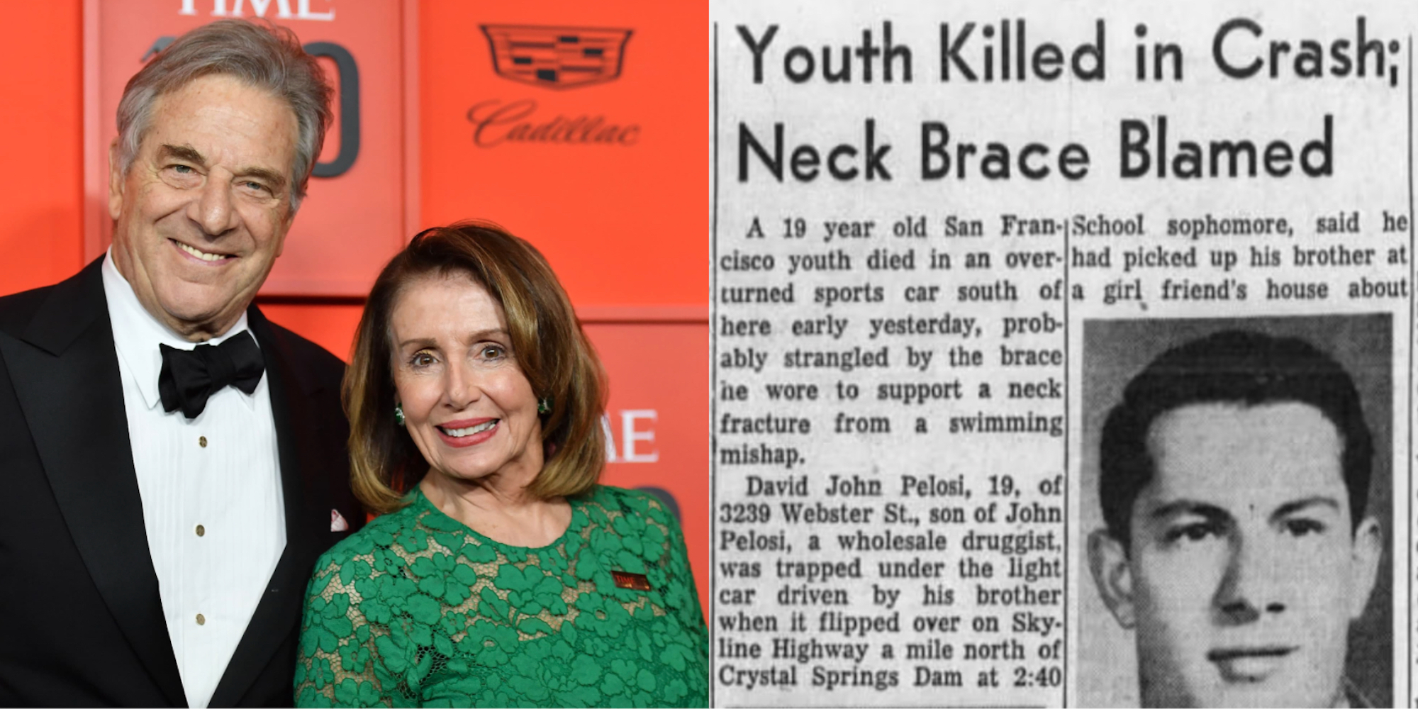 REVEALED: Paul Pelosi killed older brother in car accident as teenager