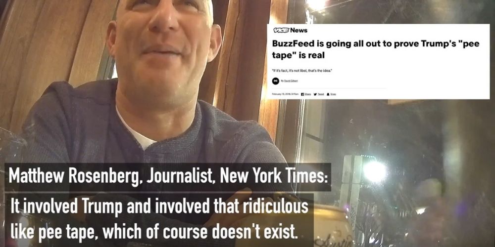 Project Veritas: New York Times reporter reveals that Trump 'pee tape' 'doesn't exist'