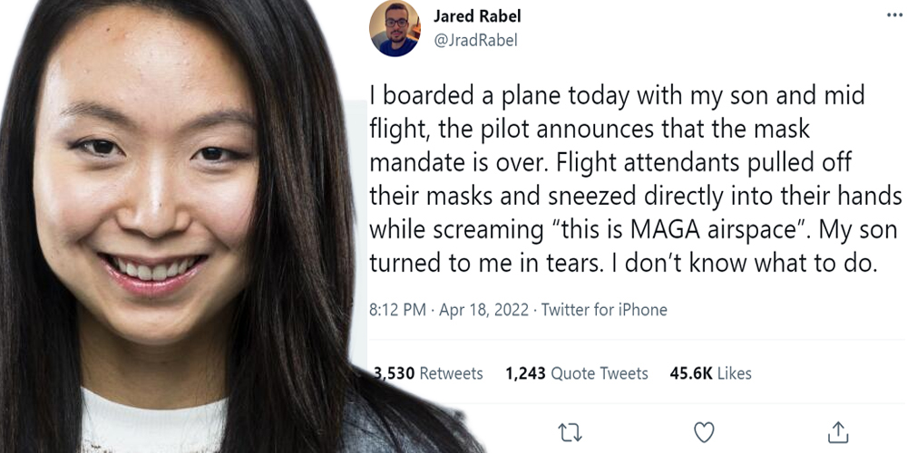 NYT reporter duped by satirical 'MAGA airspace' tweet about end of mask
